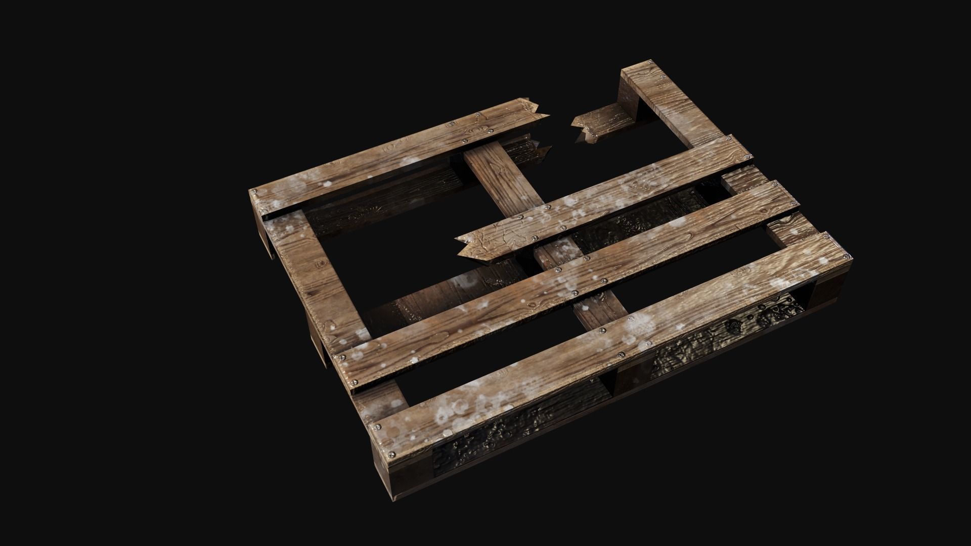 Wooden Palletes Free low-poly 3D model_18