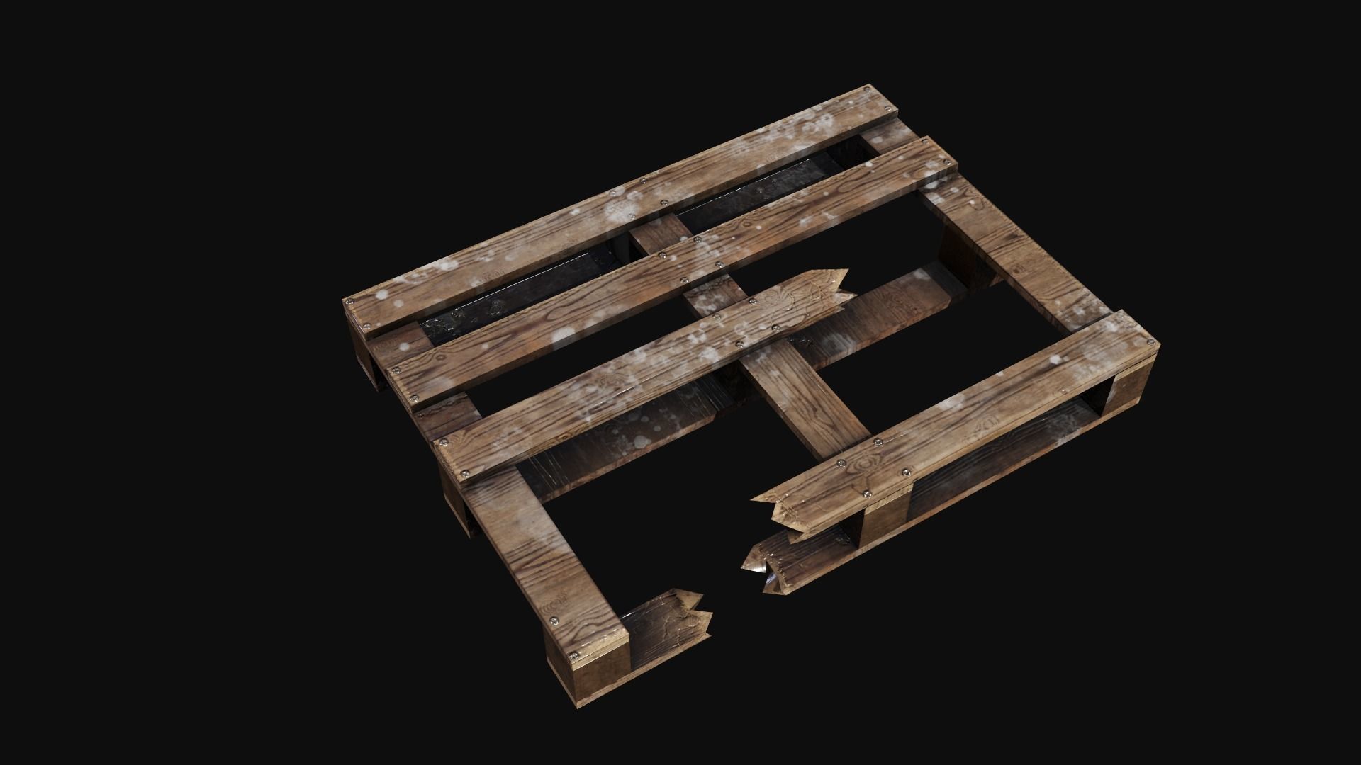 Wooden Palletes Free low-poly 3D model_19