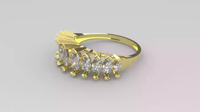 Marquise ring 3D print model