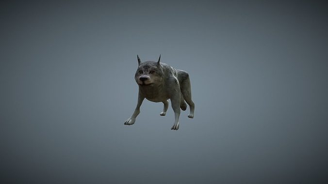 Wolf - low-poly model Free low-poly 3D model 3D model