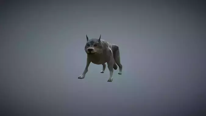 Wolf - low-poly model Free low-poly 3D model 3D model