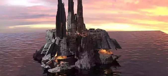 Mountain Sci fi Castle