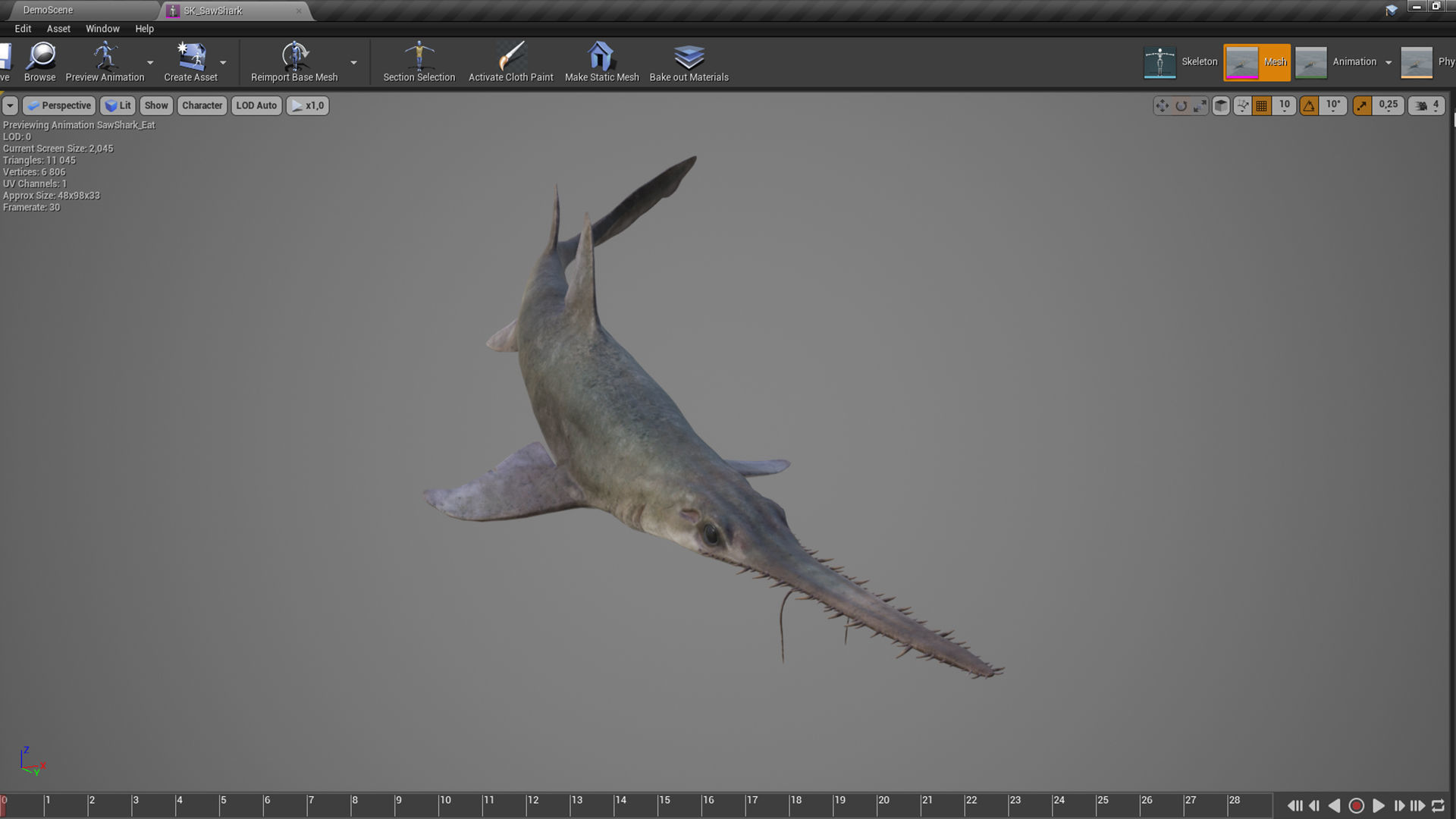 Saw Shark Low-poly 3D model_5