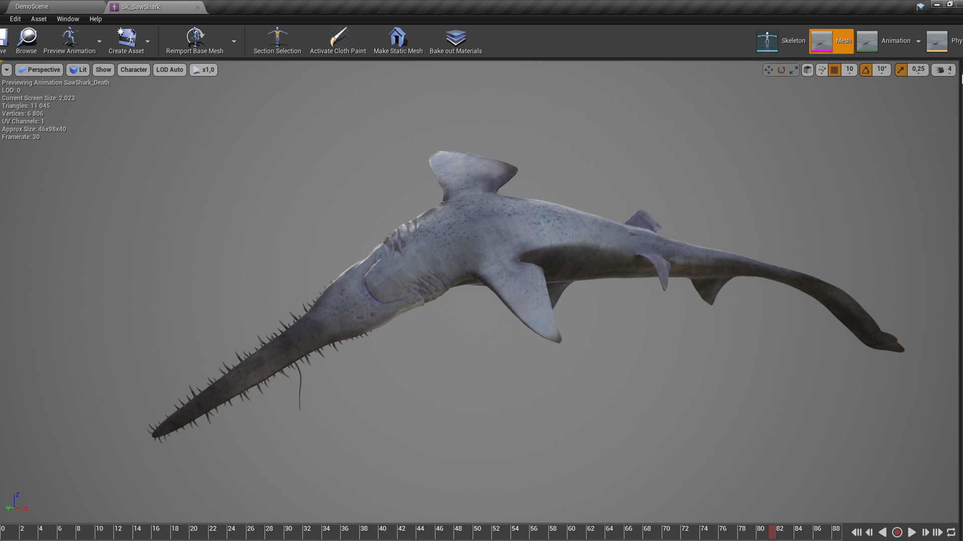 Saw Shark Low-poly 3D model_6