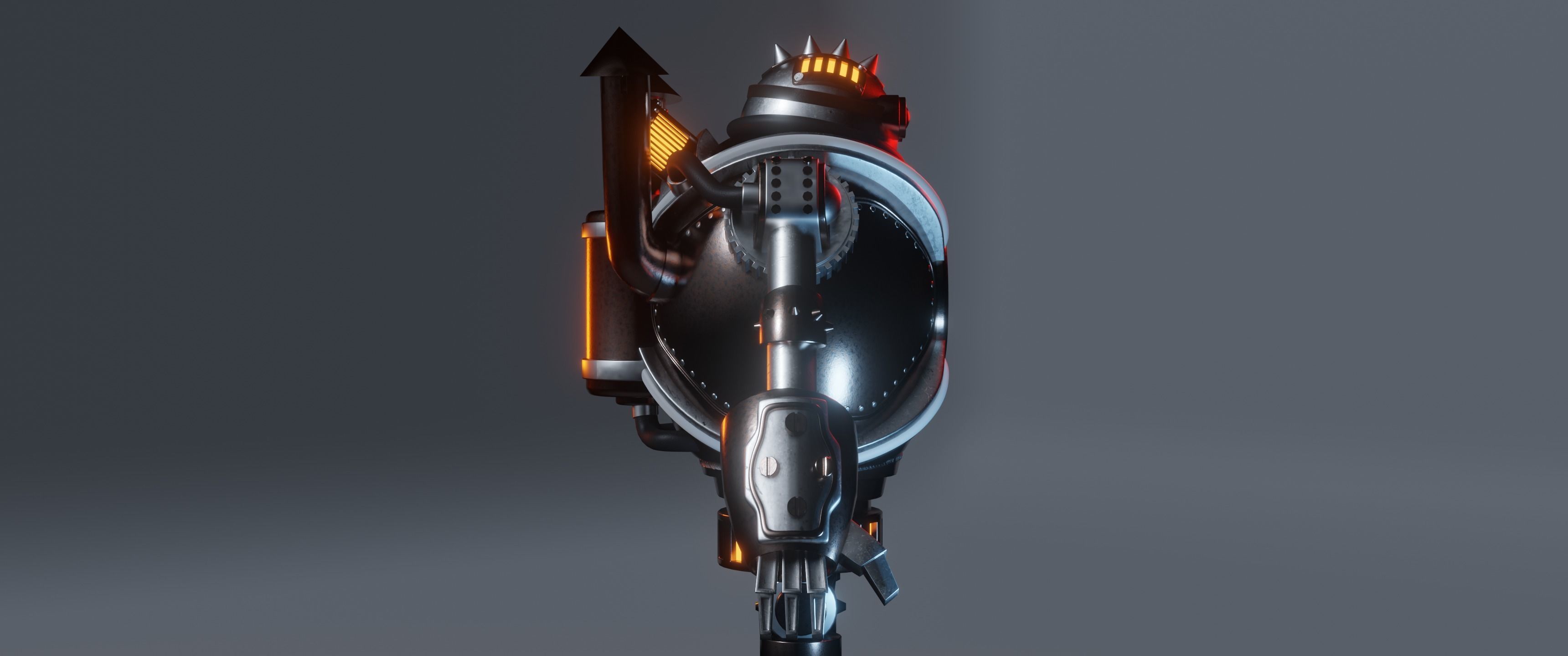 steampunk robot 3D model_3