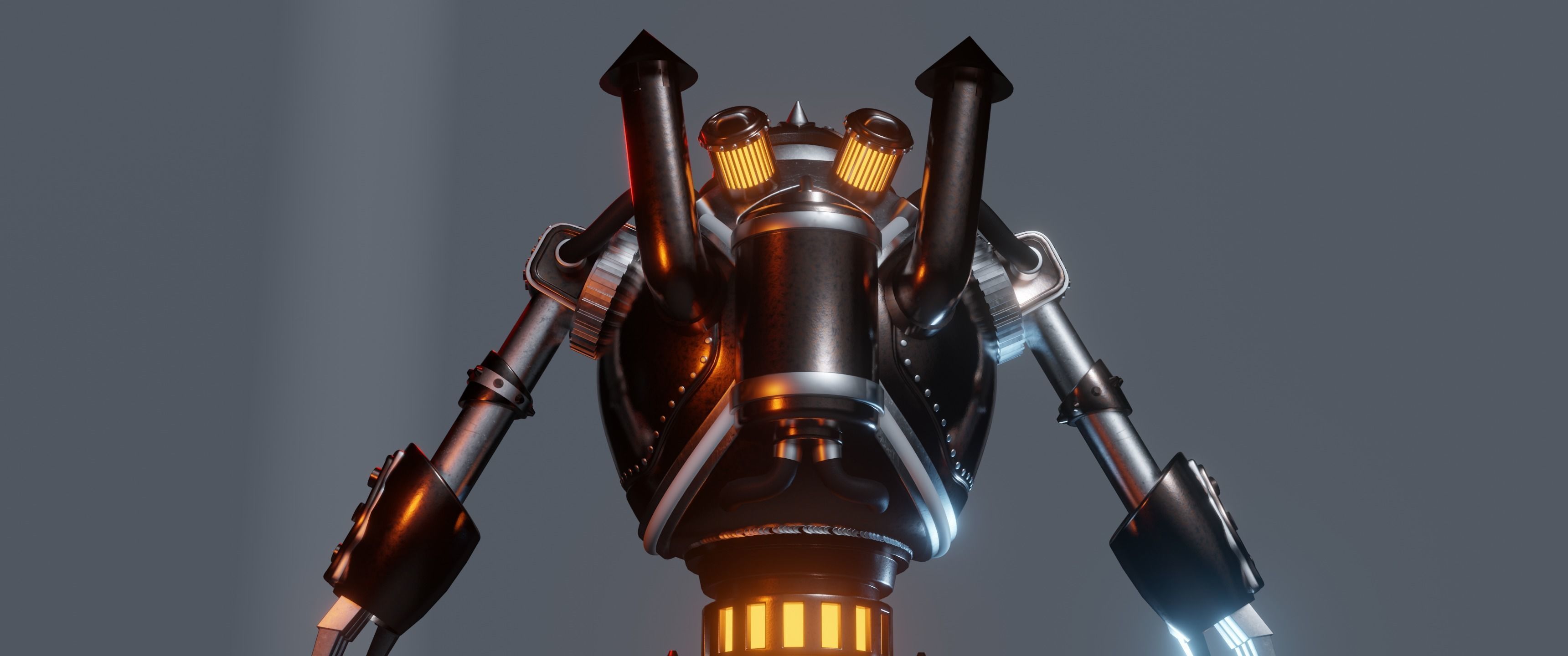 steampunk robot 3D model_5