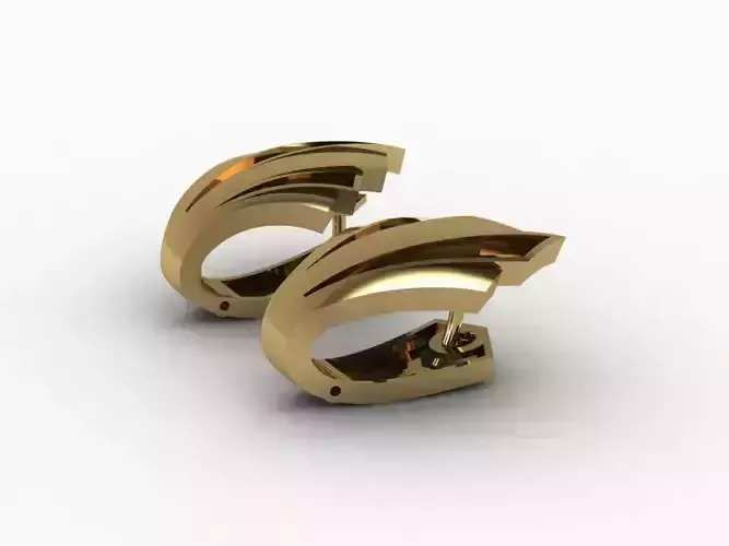 Earrings Flowers 3D print model