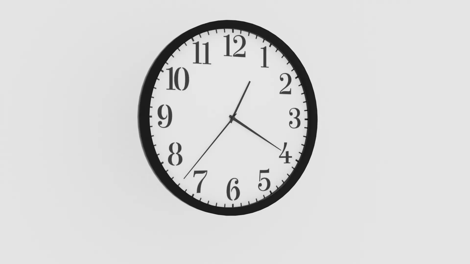 Wall Clock Low-poly 3D model_0