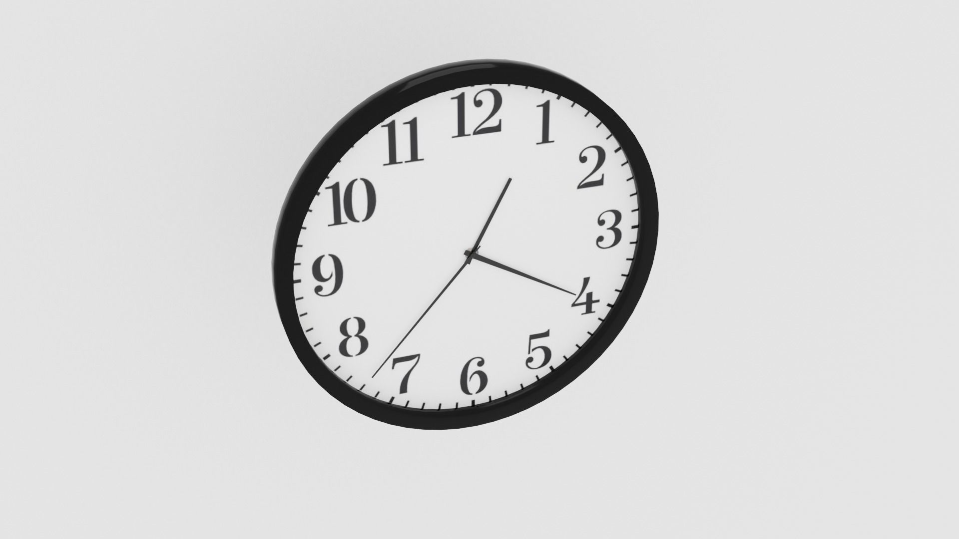 Wall Clock Low-poly 3D model_1