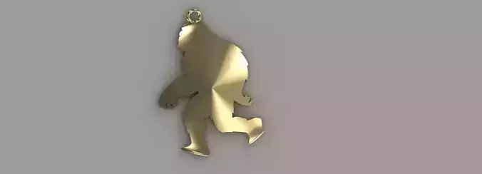 Bigfoot Pendant Gold Silver Platinum Jewelry