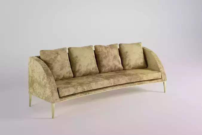 Couch sofa with gold legs