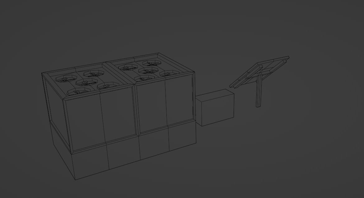 low poly  roof object package Low-poly 3D model_4