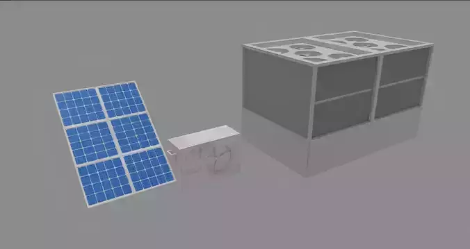 low poly  roof object package Low-poly 3D model