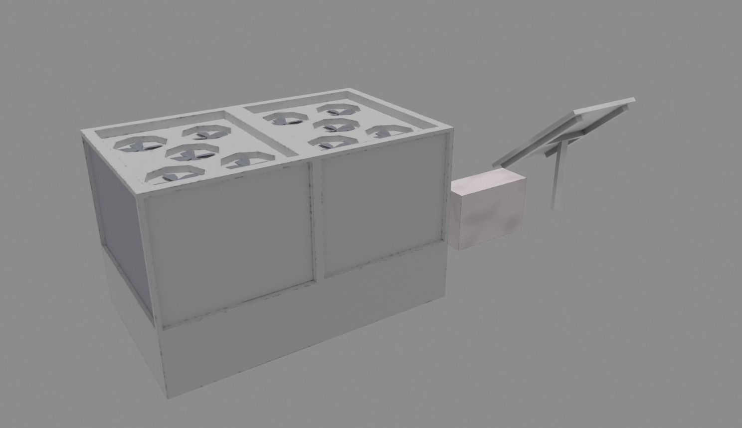 low poly  roof object package Low-poly 3D model_1