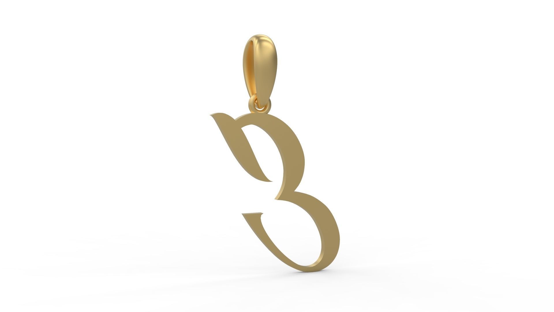 Initial Letters Pendant AngillaTattoo E 3D print model_3