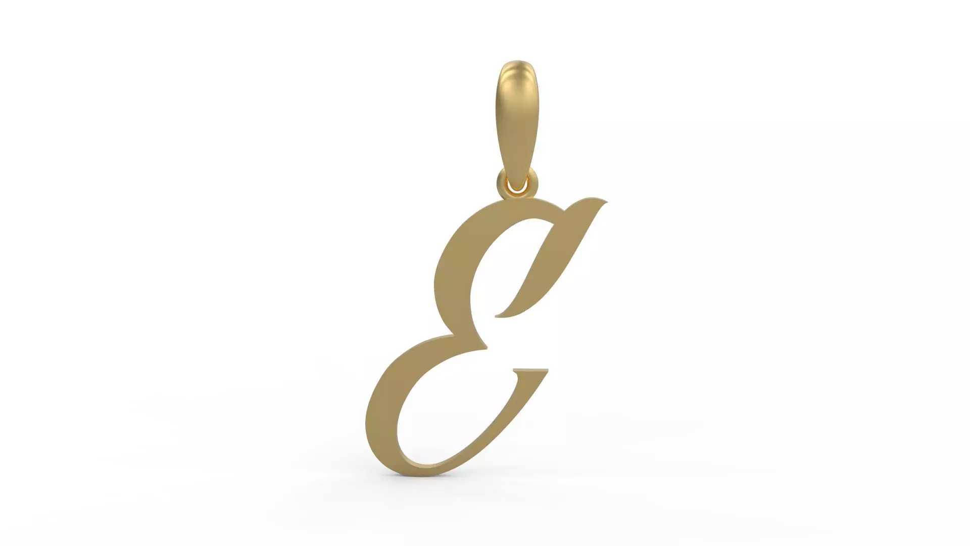 Initial Letters Pendant AngillaTattoo E 3D print model_0