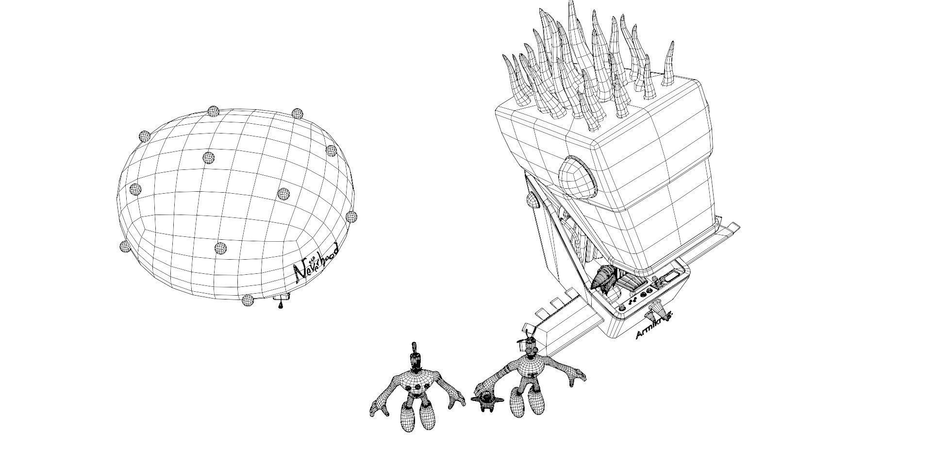 Neverhood and Armikrog character bundle Low-poly 3D model_10