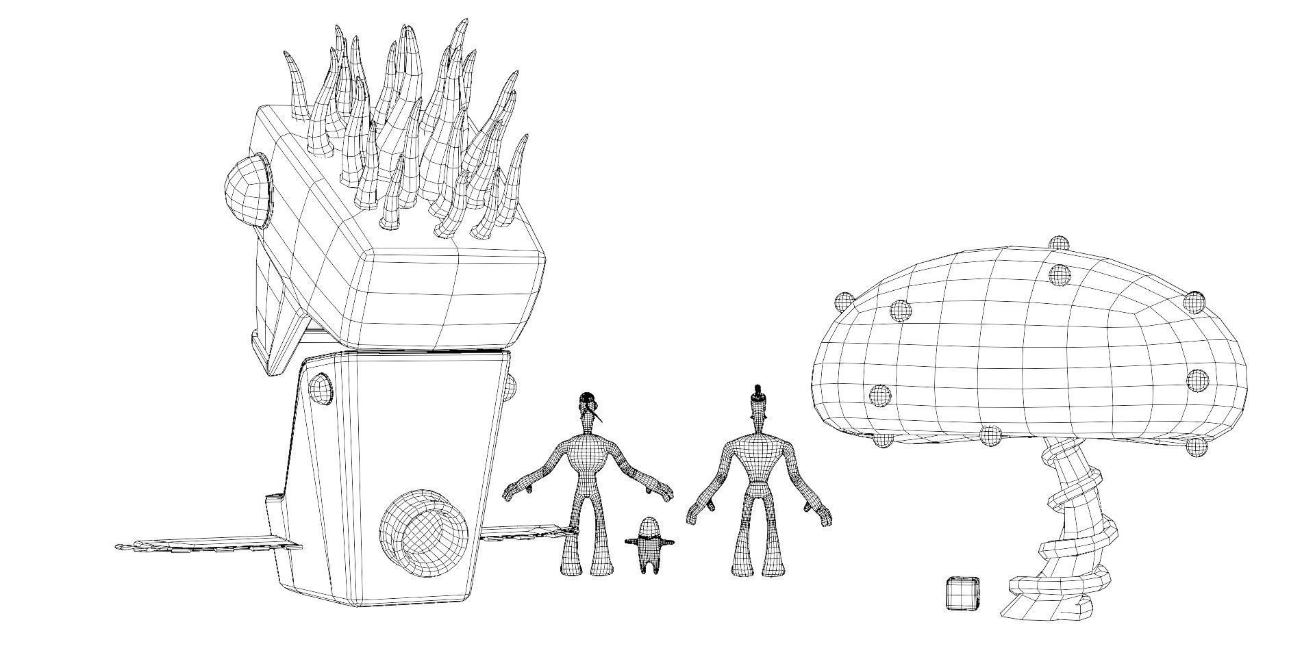 Neverhood and Armikrog character bundle Low-poly 3D model_11