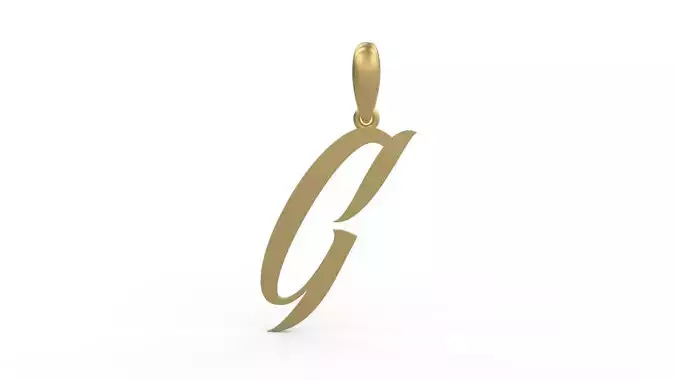 Initial Letters Pendant AngillaTattoo G