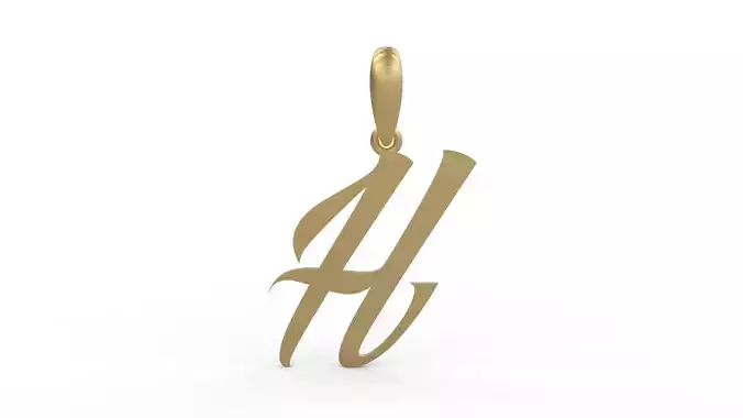 Initial Letters Pendant AngillaTattoo H