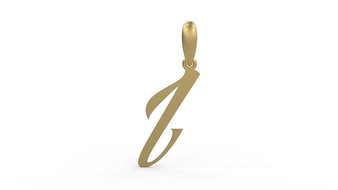 Initial Letters Pendant AngillaTattoo I 3D print model