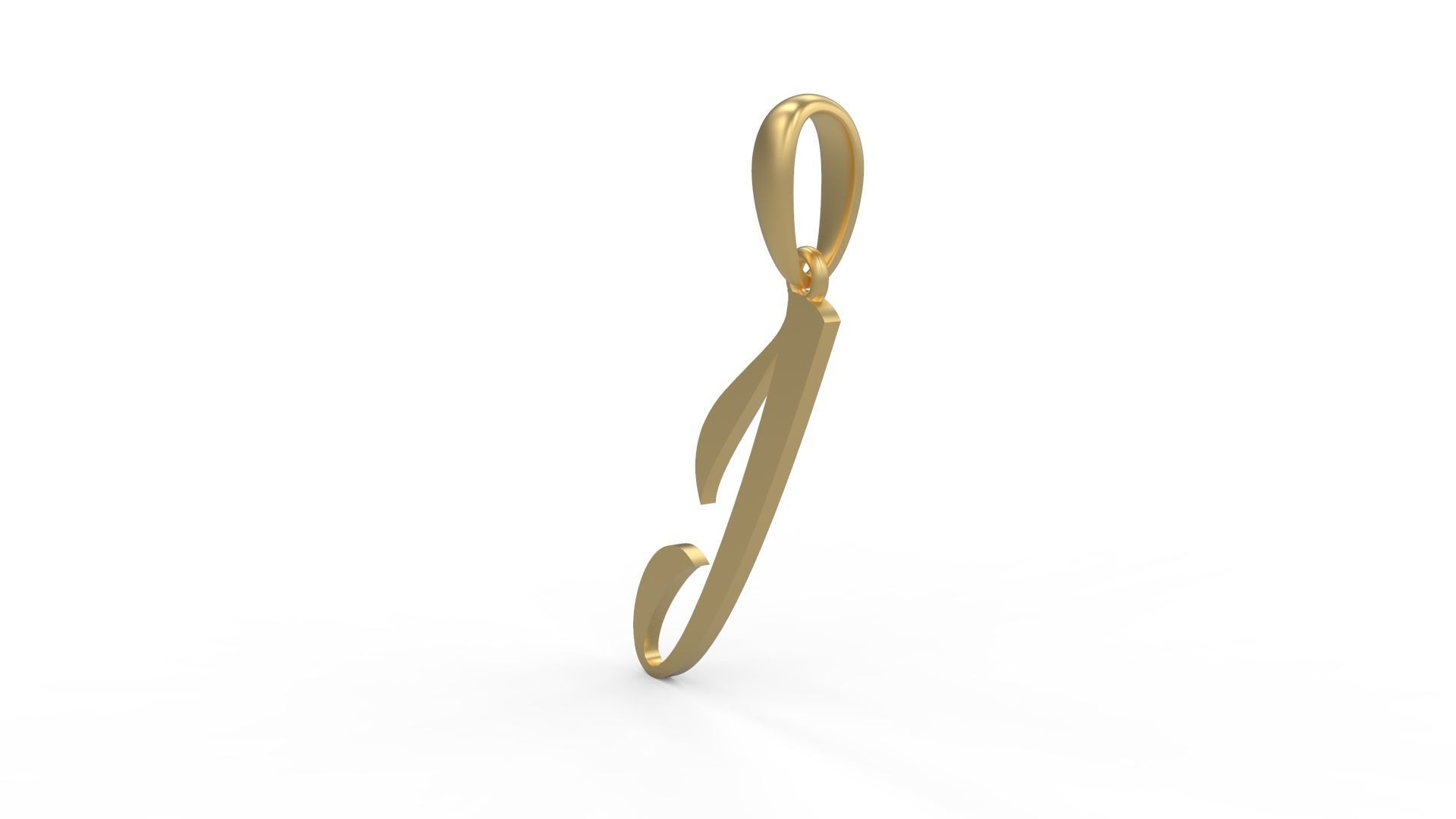 Initial Letters Pendant AngillaTattoo J 3D print model_1