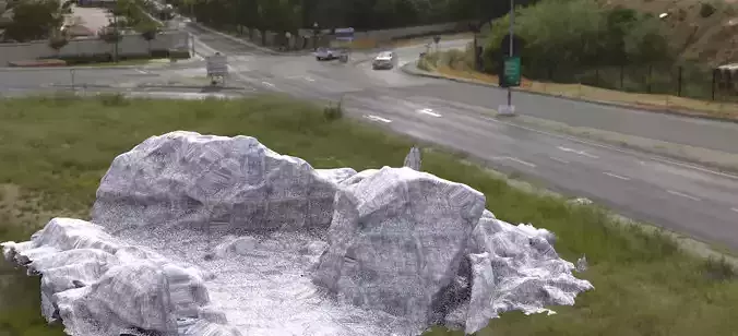 Rough rock formation 3D