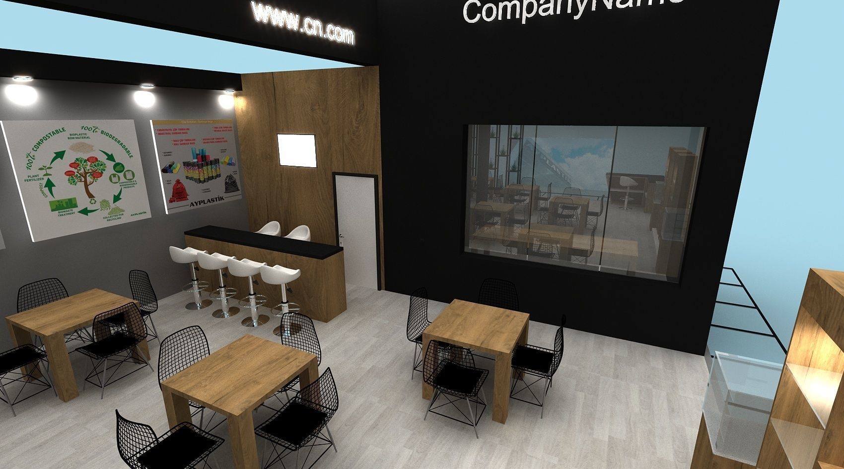 Exhibition Stall Size 8 m x 13 m Height 366 cm 3D model 3D model_5