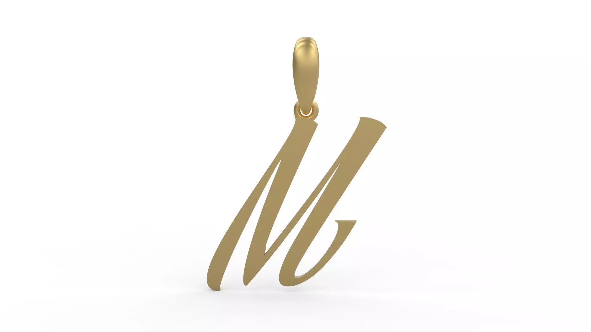 Initial Letters Pendant AngillaTattoo M 3D print model_0