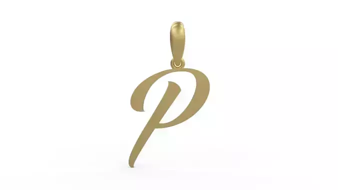 Initial Letters Pendant AngillaTattoo P