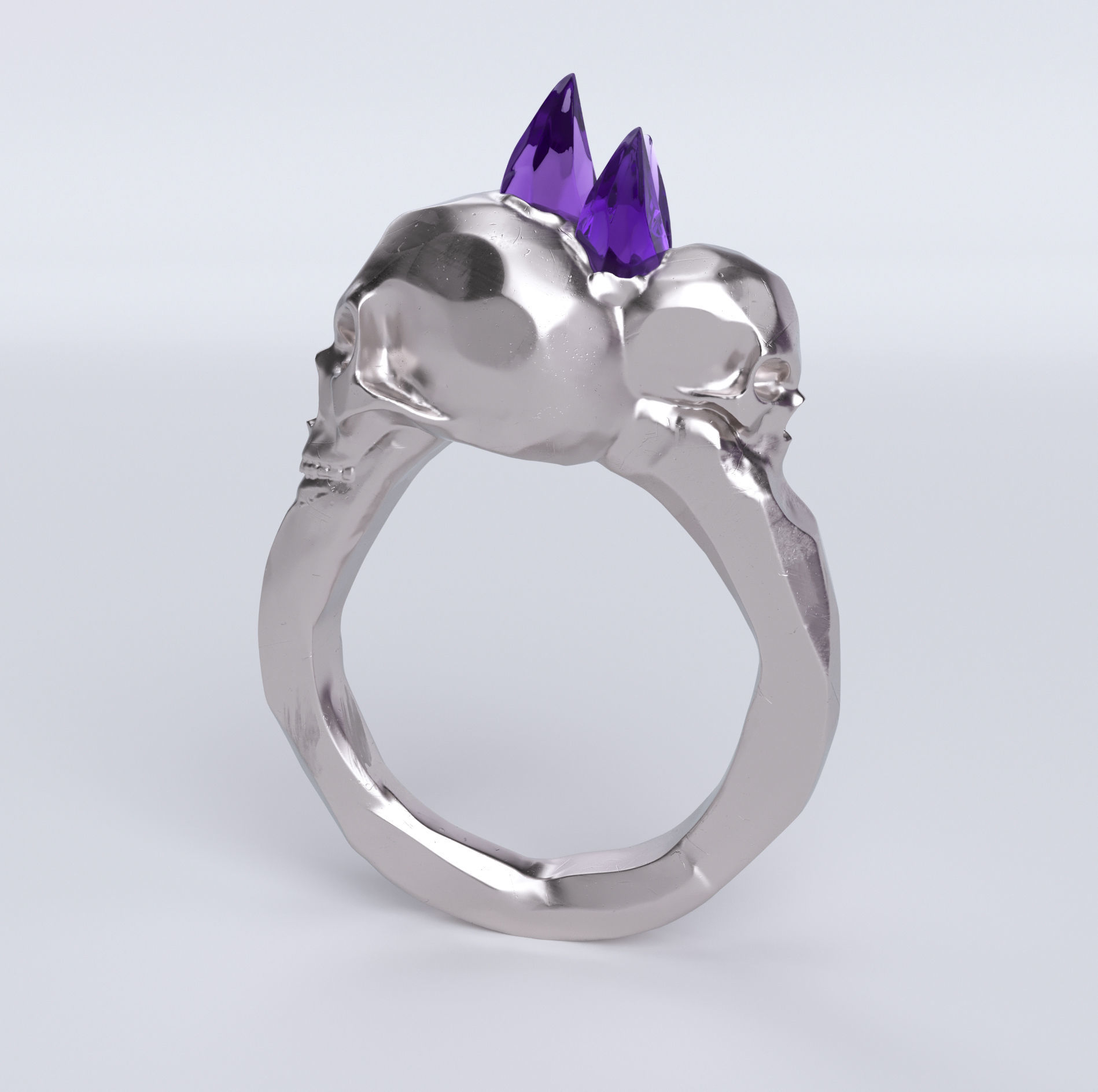 Skull Ring Free 3D model_3