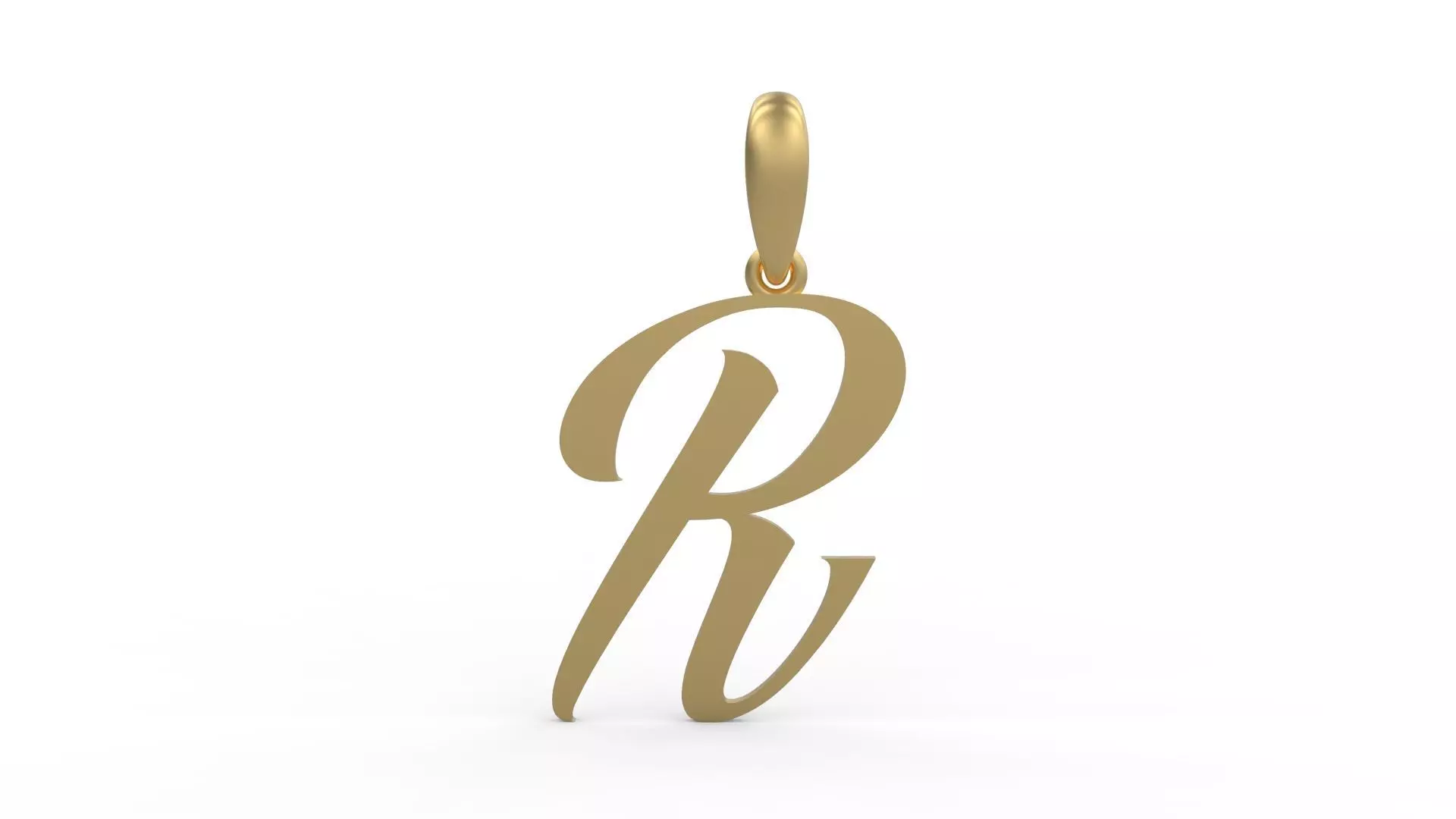Initial Letters Pendant AngillaTattoo R 3D print model_0