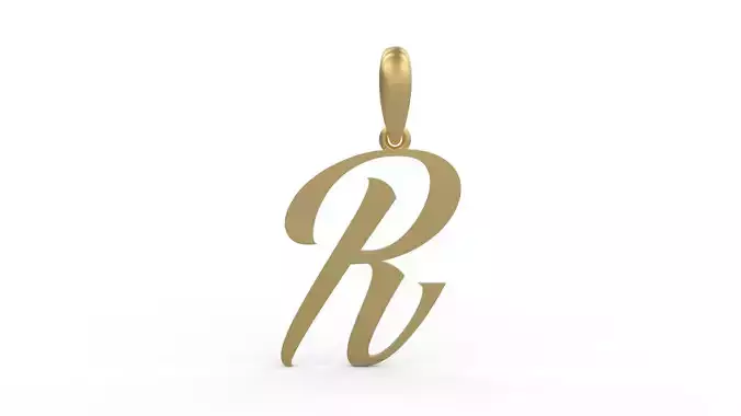 Initial Letters Pendant AngillaTattoo R