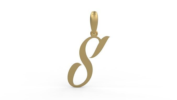 Initial Letters Pendant AngillaTattoo S 3D print model
