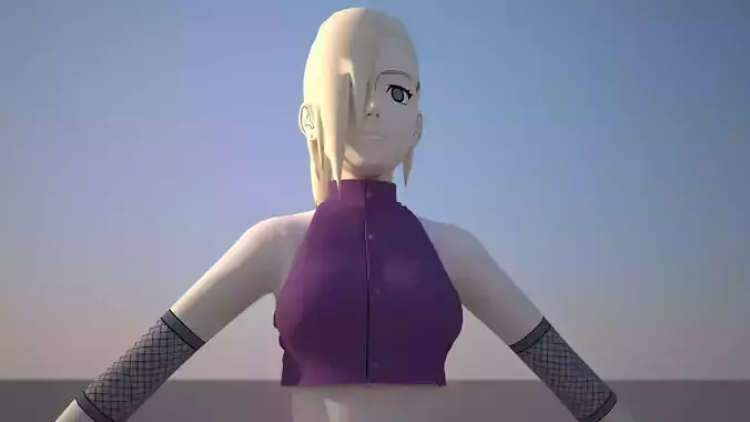 Ino Yamanaka Low-poly 3D model