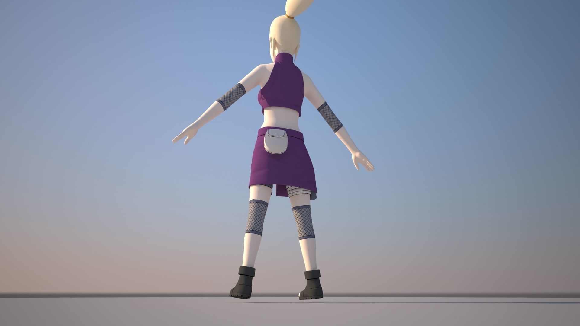 Ino Yamanaka Low-poly 3D model_8