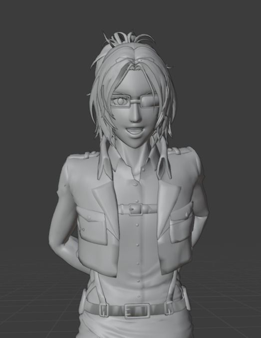Hange Zoe SNK Attack on Titan Low-poly 3D model_3