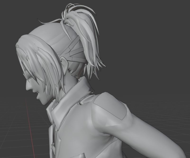 Hange Zoe SNK Attack on Titan Low-poly 3D model_7
