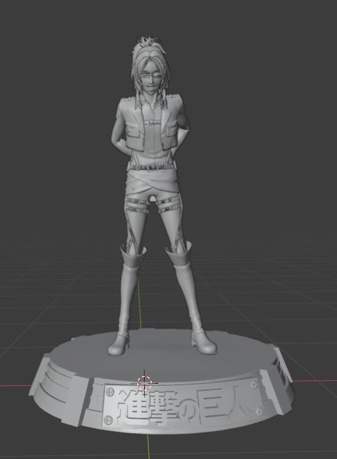 Hange Zoe SNK Attack on Titan Low-poly 3D model_1