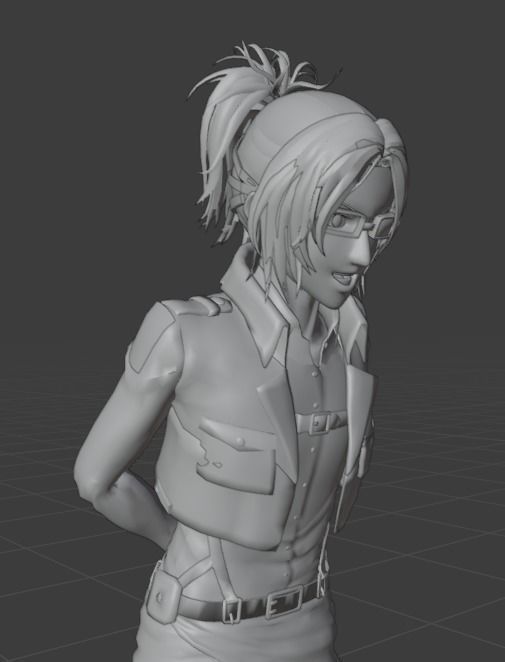 Hange Zoe SNK Attack on Titan Low-poly 3D model_4