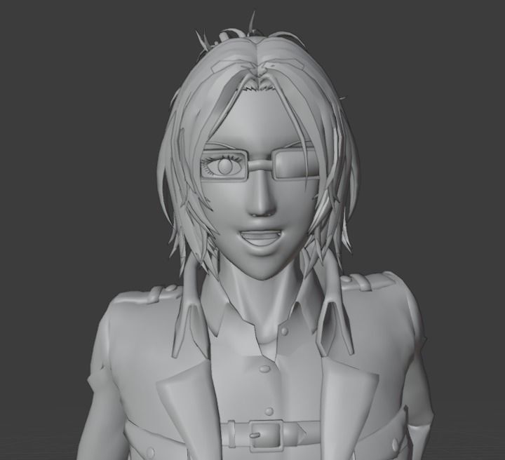 Hange Zoe SNK Attack on Titan Low-poly 3D model_6