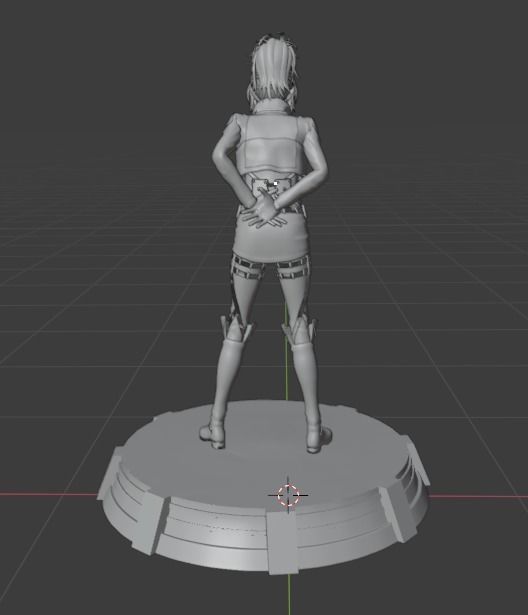 Hange Zoe SNK Attack on Titan Low-poly 3D model_2