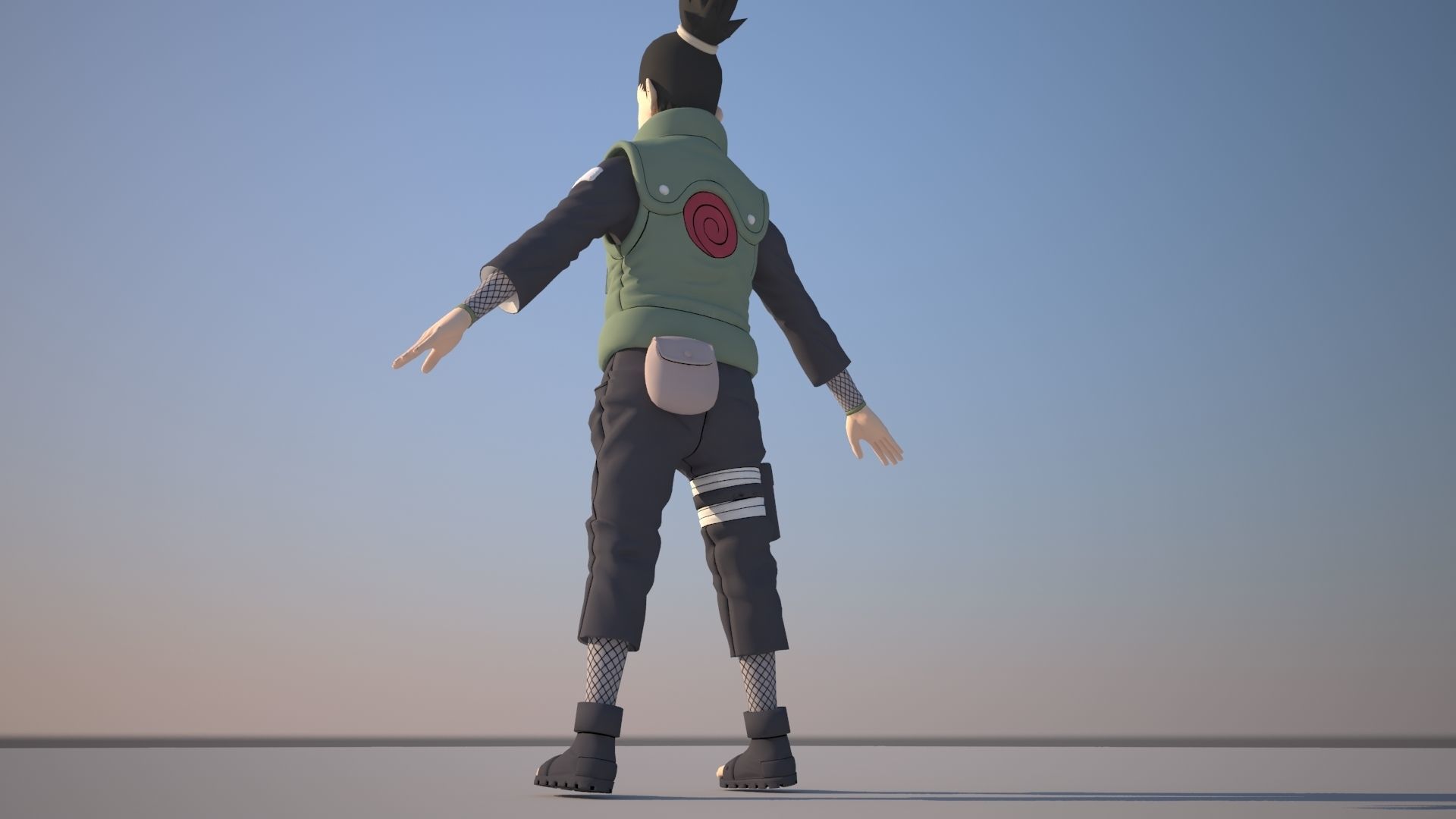 Shikamaru Nara Low-poly 3D model_3