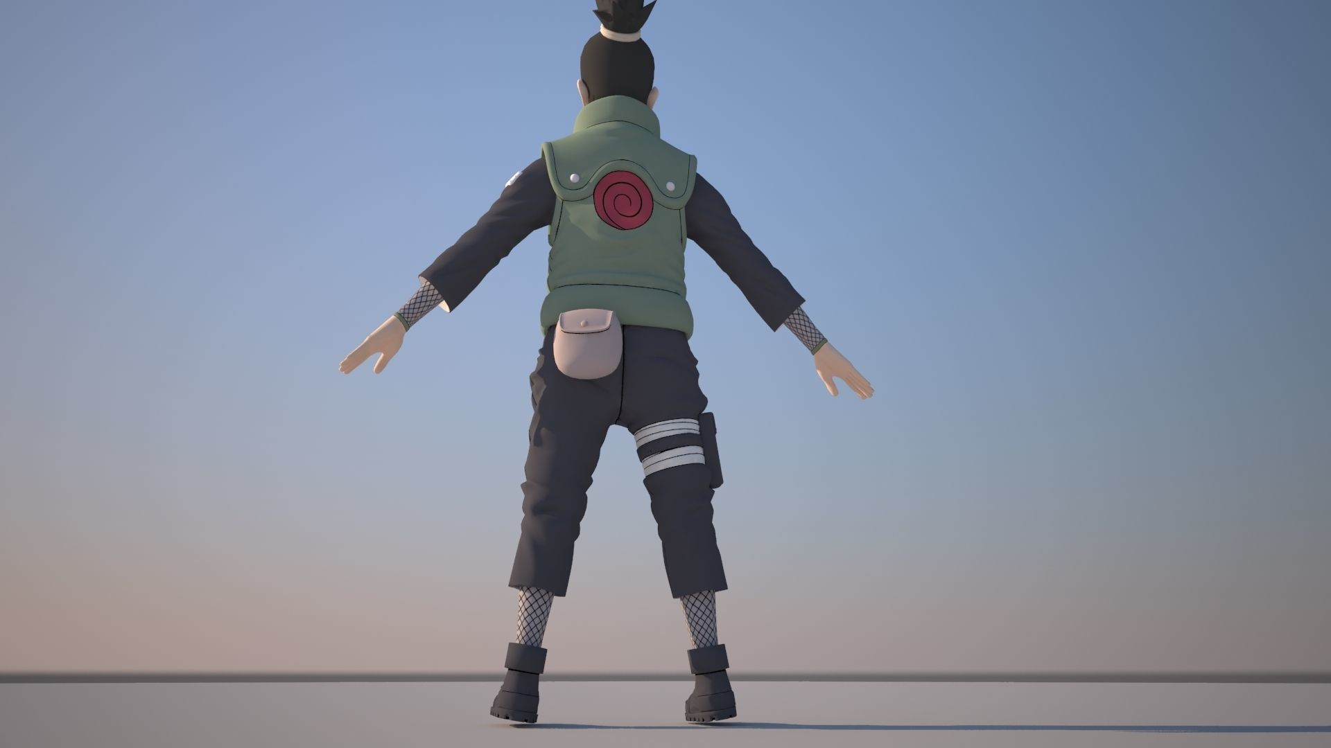 Shikamaru Nara Low-poly 3D model_8