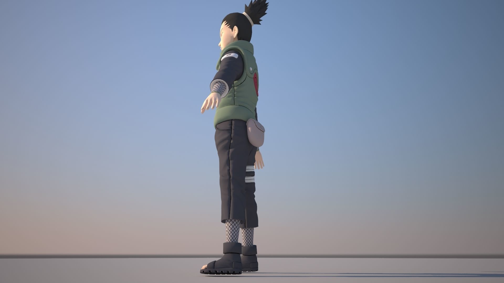 Shikamaru Nara Low-poly 3D model_5