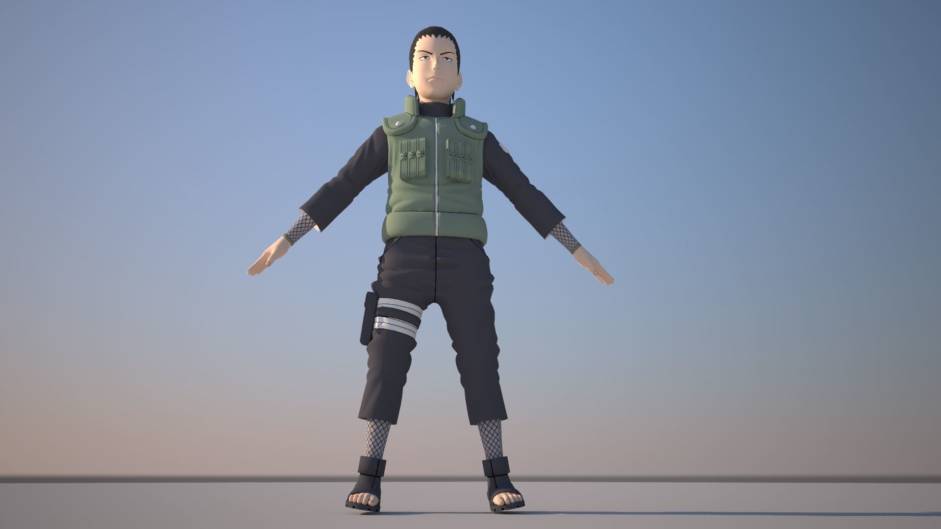 Shikamaru Nara Low-poly 3D model_2