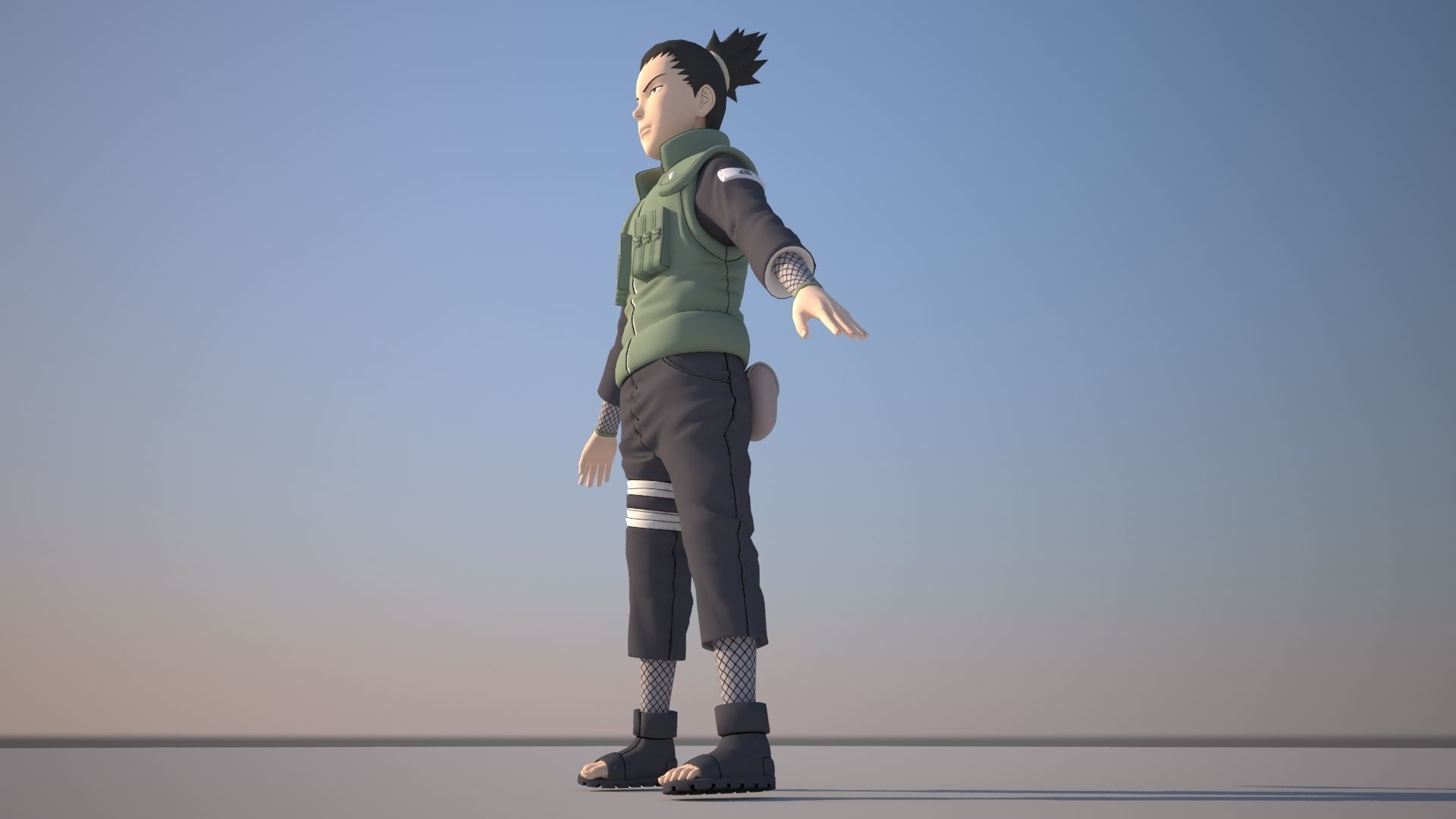 Shikamaru Nara Low-poly 3D model_6