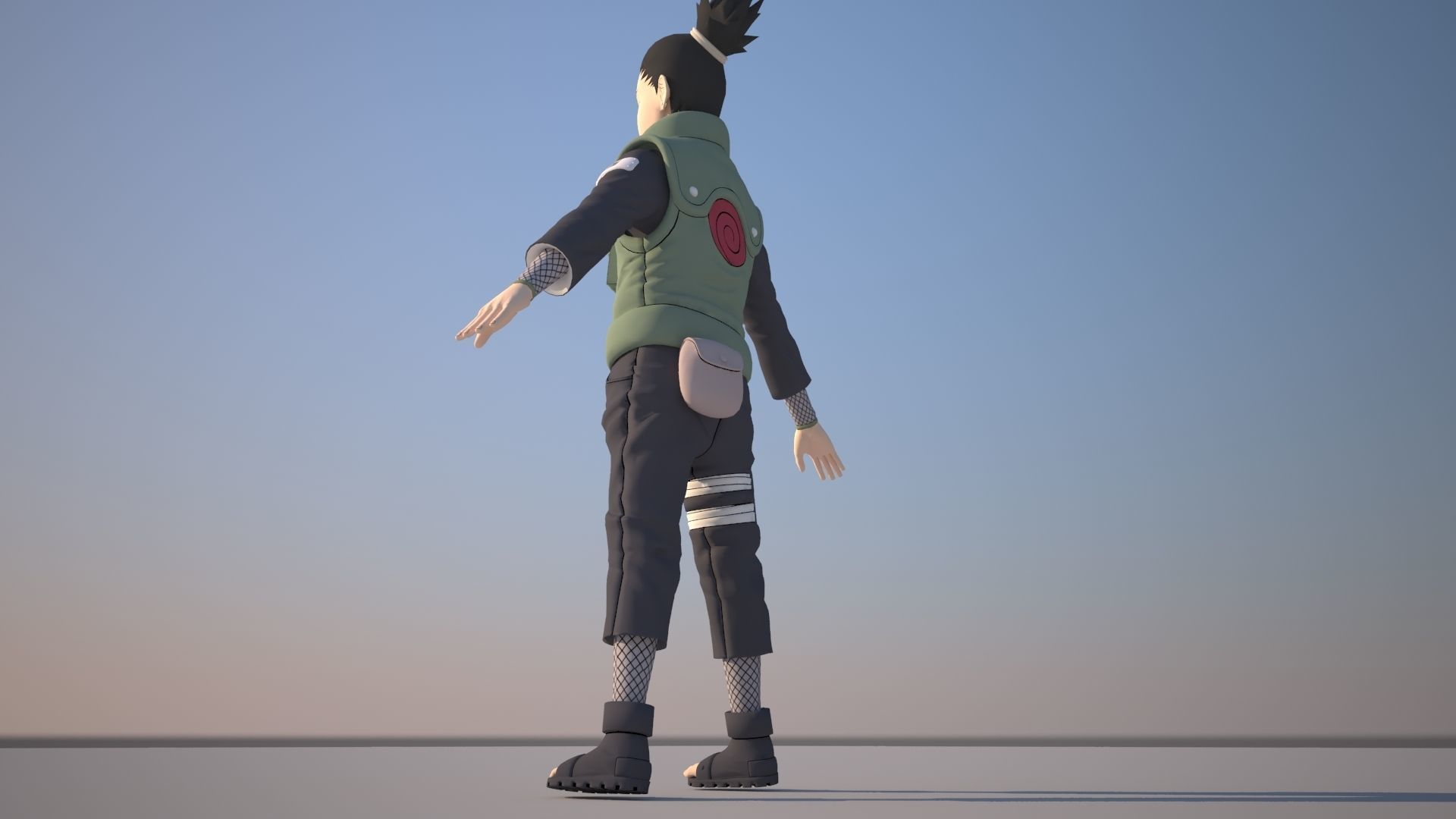 Shikamaru Nara Low-poly 3D model_9