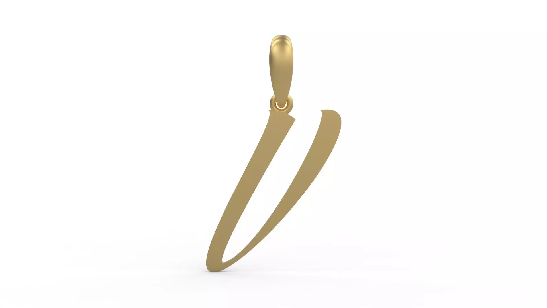 Initial Letters Pendant AngillaTattoo V 3D print model_0