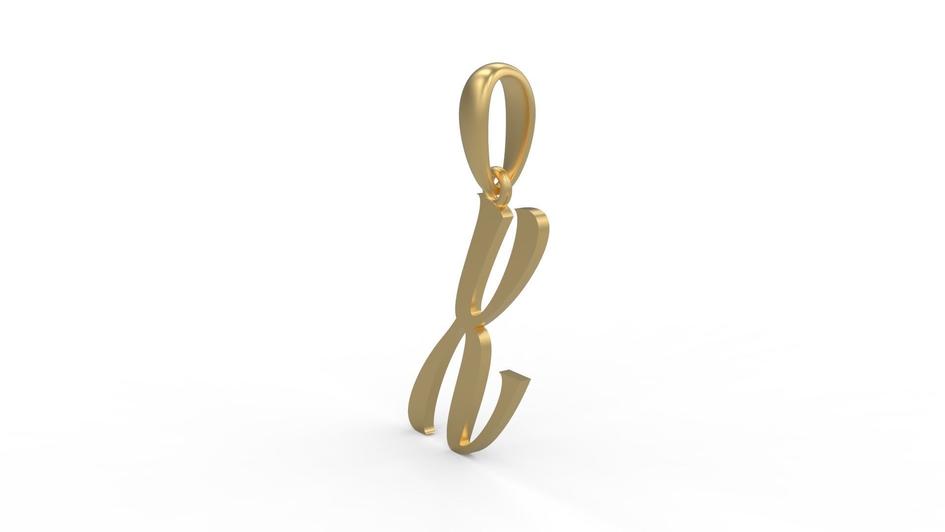 Initial Letters Pendant AngillaTattoo X 3D print model_1